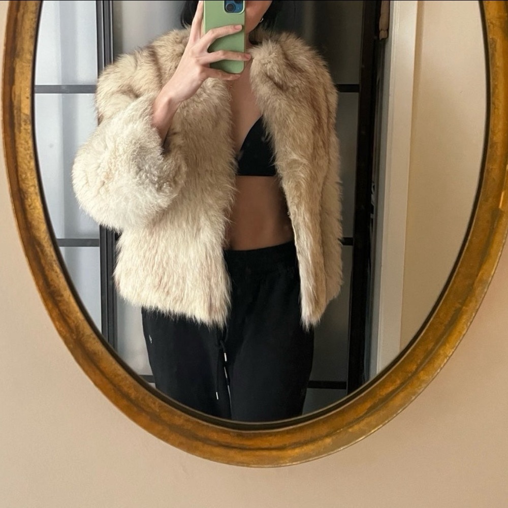 Vintage fox fur cropped coat - Picture 2 of 12
